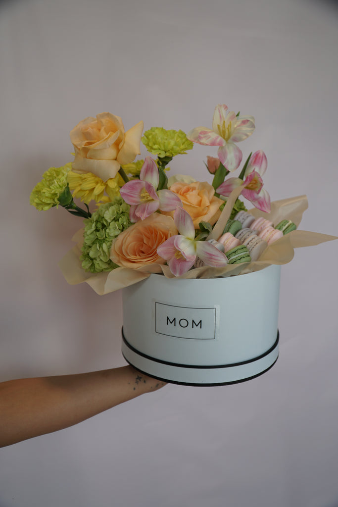 Macarons & Blooms Flower Box