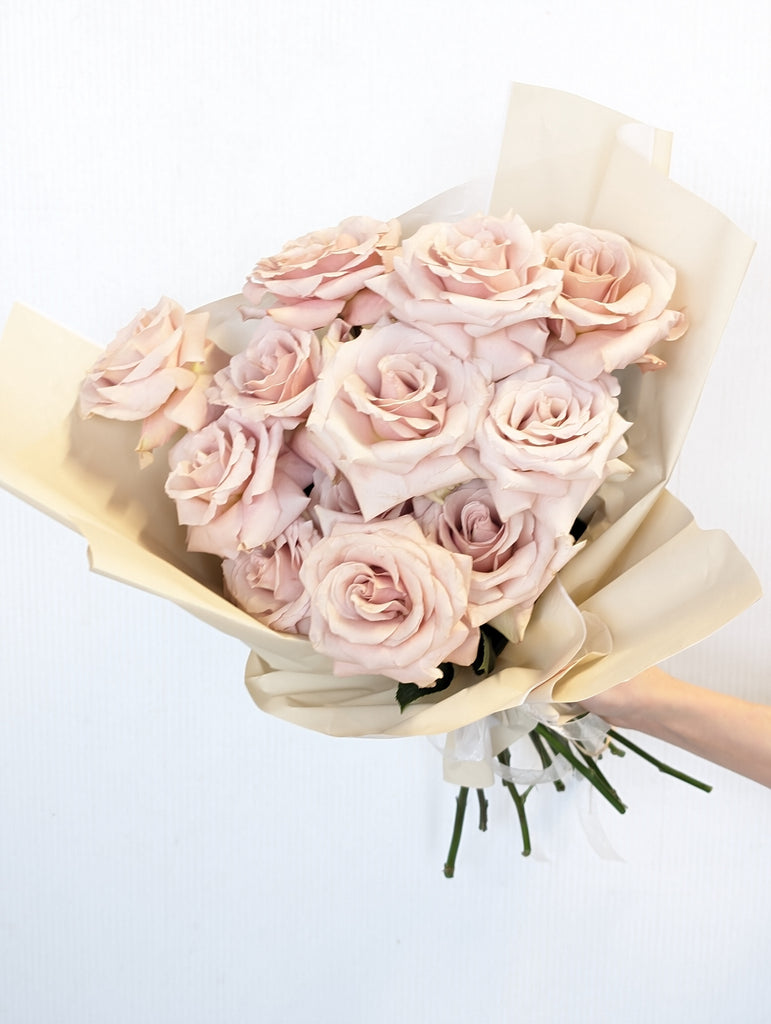 Quicksand Rose Hand Tied Bouquet - Beaudry Flowers