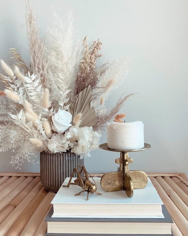 Frankie's Dried Arrangement (In a White Pot) - Beaudry Flowers