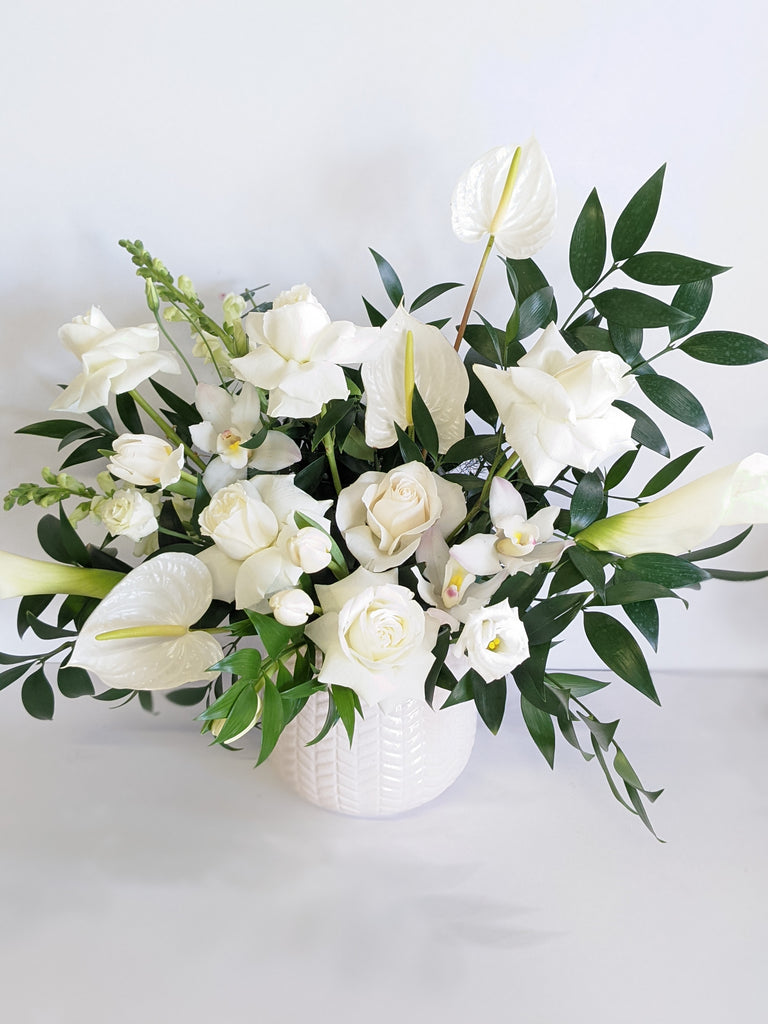 White Dove Arrangement - Beaudry Flowers