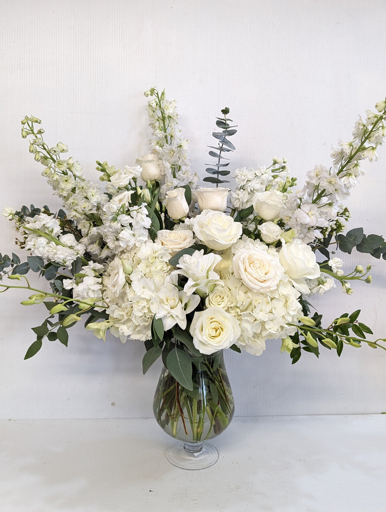 Clouds of White Vase Arrangement - Beaudry Flowers