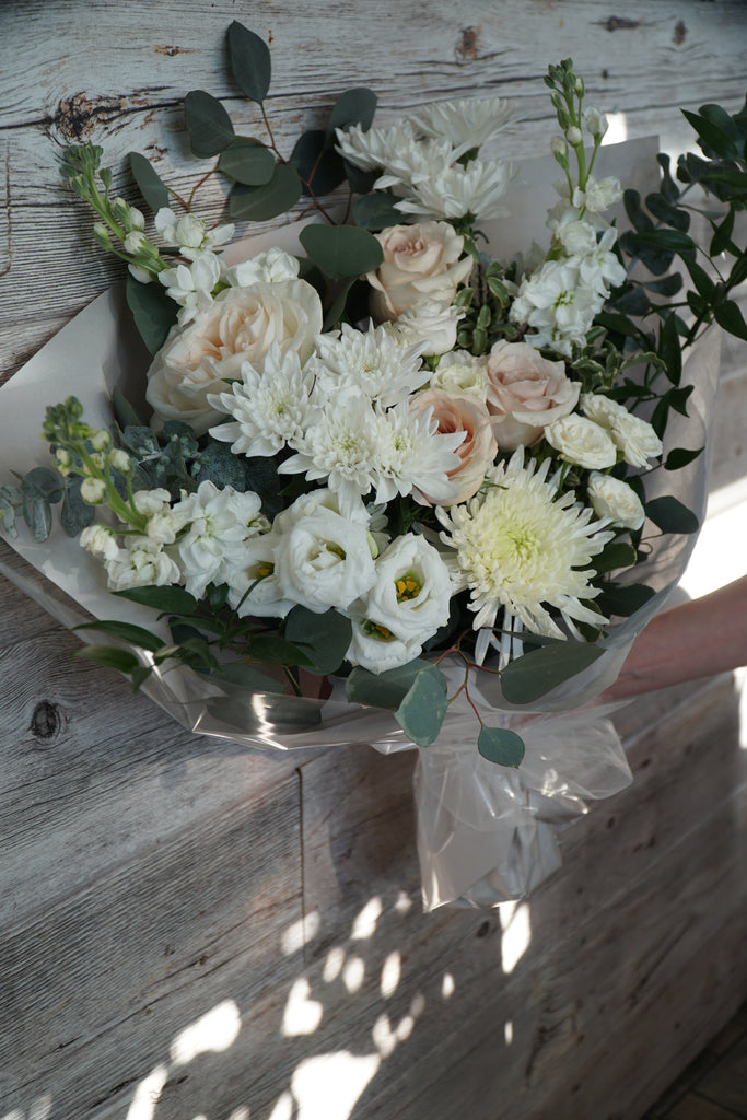 Soft & Neutral Hand-Tied Bouquet - Beaudry Flowers