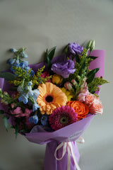 Vibrant & Colourful Hand-tied Bouquet - Beaudry Flowers