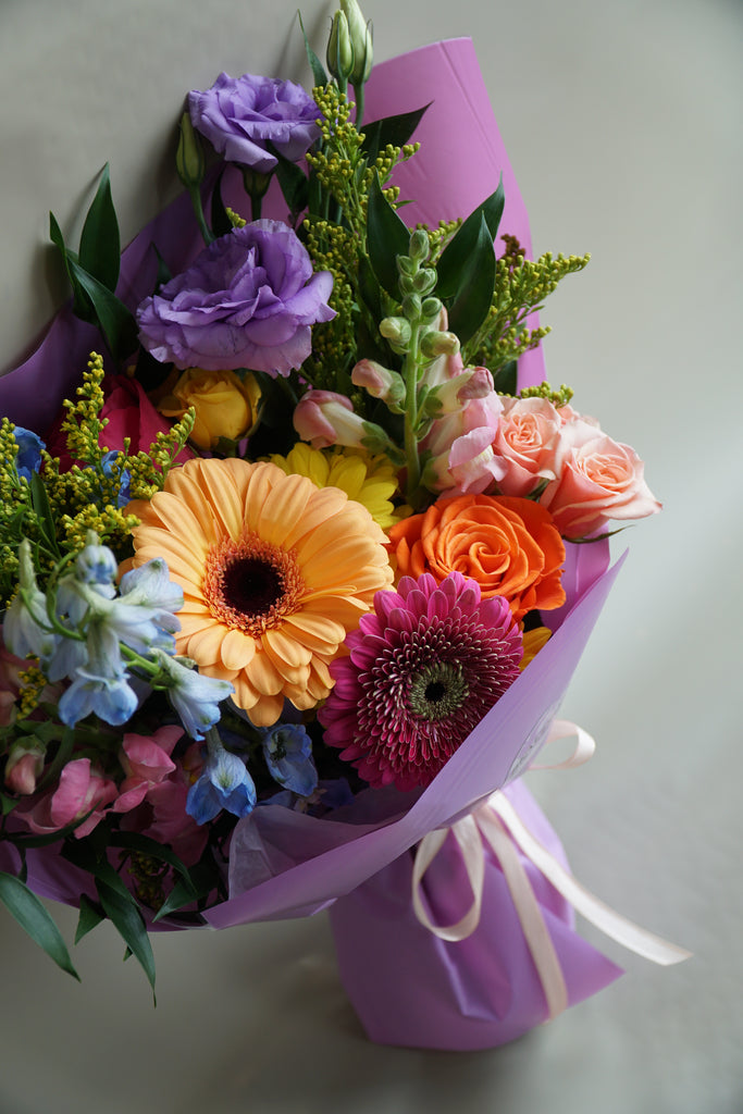 Vibrant & Colourful Hand-tied Bouquet - Beaudry Flowers