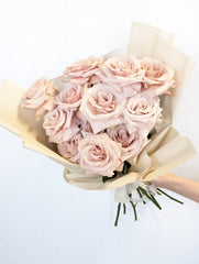 Quicksand Rose Hand Tied Bouquet - Beaudry Flowers