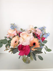 Ashley Blue Vase Arrangement - Beaudry Flowers