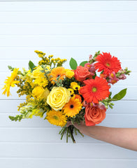 Sunset Ombre Hand-Tied Bouquet - Beaudry Flowers