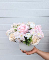 Blush Blossom Faux Arrangement - Beaudry Flowers