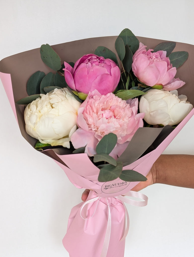 Peony Hand Tied Bouquet - Beaudry Flowers