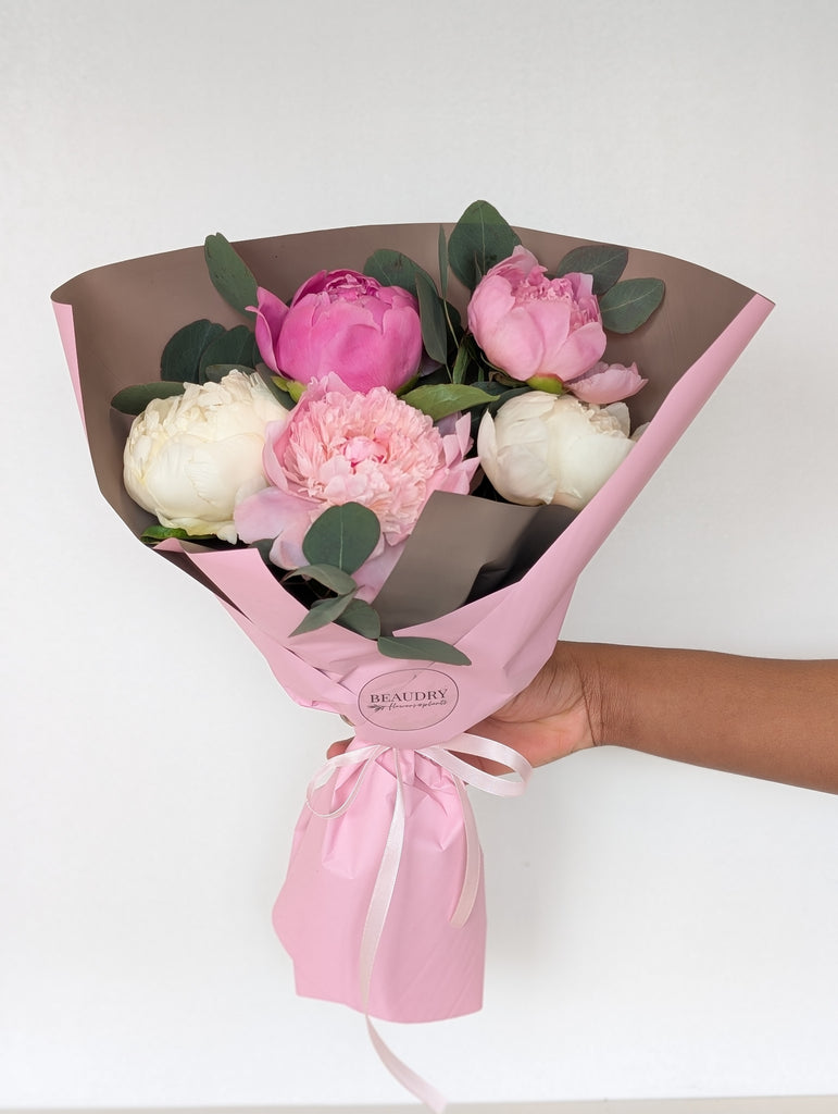 Peony Hand Tied Bouquet - Beaudry Flowers