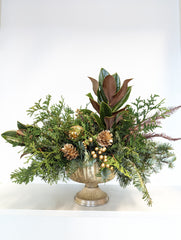 Glamour & Gold Holiday Centrepiece - Beaudry Flowers