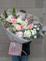 Rosé Hand-tied Bouquet - Beaudry Flowers