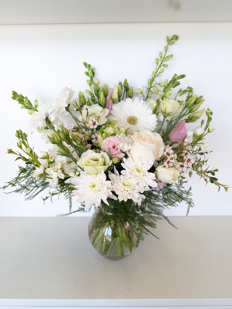 Light Blush Vase Arrangement - Beaudry Flowers