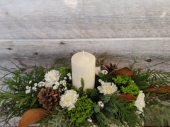 Rustic Pillar Centrepiece - Beaudry Flowers