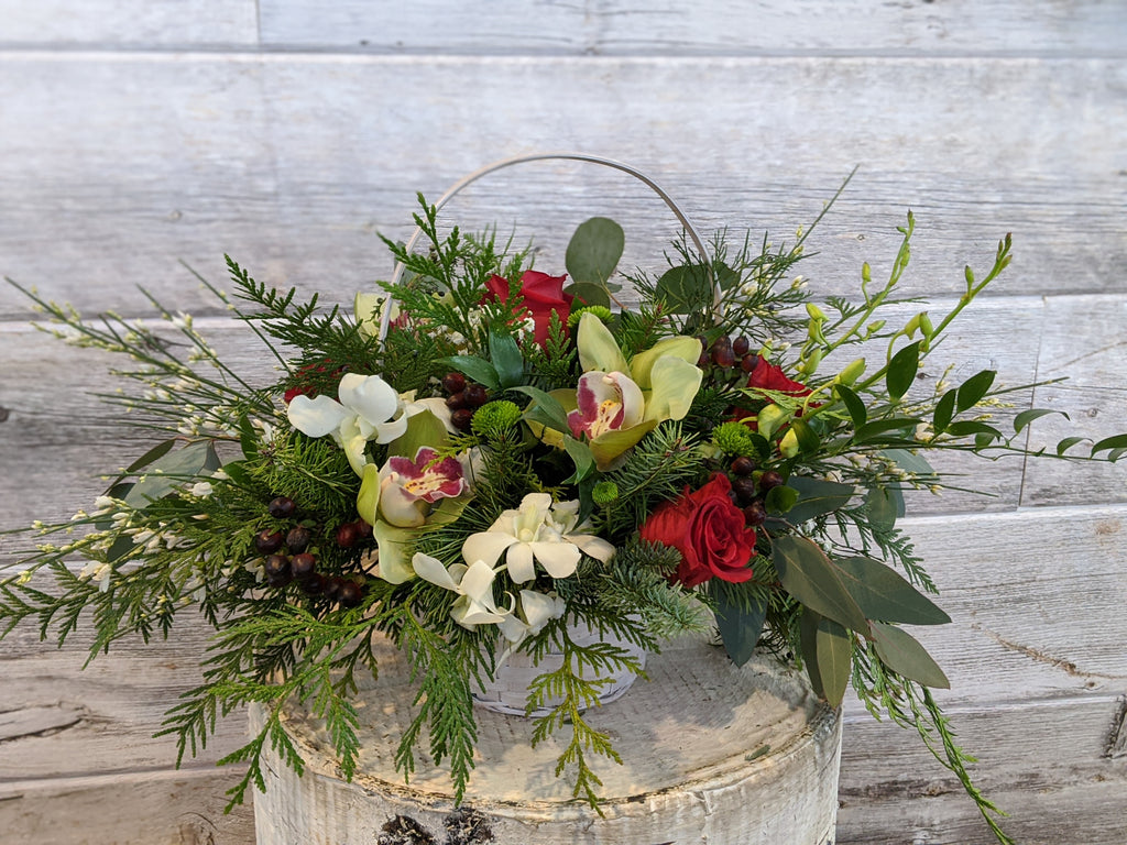 Holiday Basket Arrangement - Beaudry Flowers