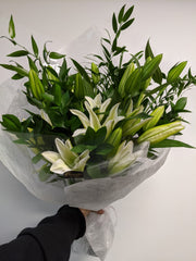 Hand-Tied Bouquet of Lilies - Beaudry Flowers