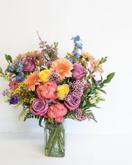 Colourful Blooms Vase Arrangement - Beaudry Flowers