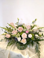 Soft Pastels Low Table Piece - Beaudry Flowers