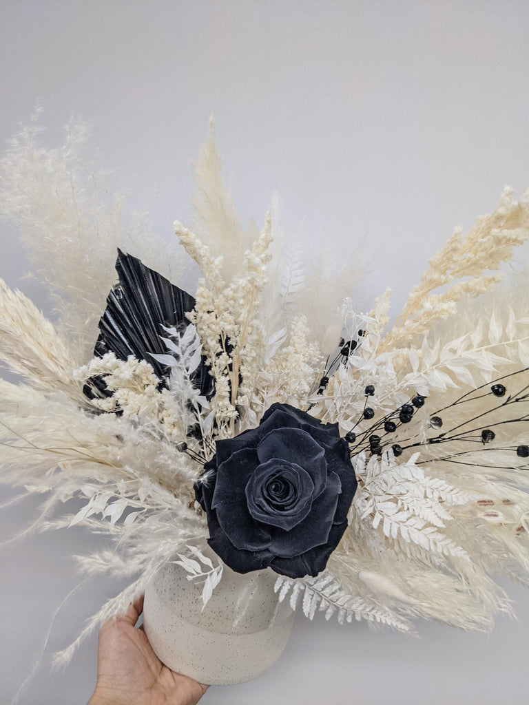 Black Accent Dried Arrangement - Beaudry Flowers