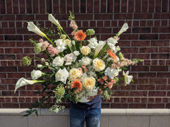 Grand Peachy Pastels Arrangement - Beaudry Flowers