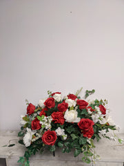 Artificial/Silk Rose Blossom Tombstone - Beaudry Flowers