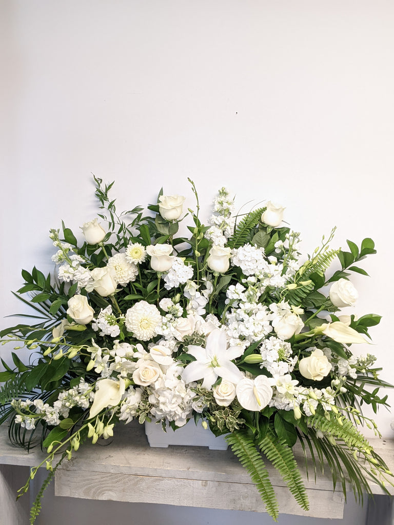 Grand Pretty In White Arrangement - Beaudry Flowers