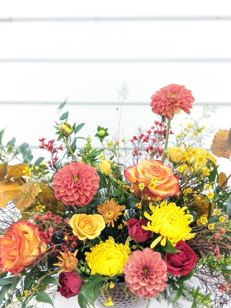 Love of Fall Arrangement (similar vase) - Beaudry Flowers