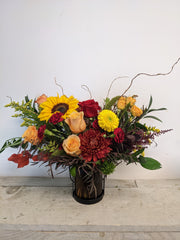 Fall Lantern Arrangement (Similar Lantern) - Beaudry Flowers