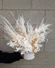Gold Berry Holiday Dried Arrangement - Beaudry Flowers
