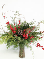 Holiday Evergreens & Berry Arrangement - Beaudry Flowers